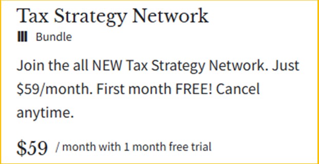 Tax Strategy Network ad